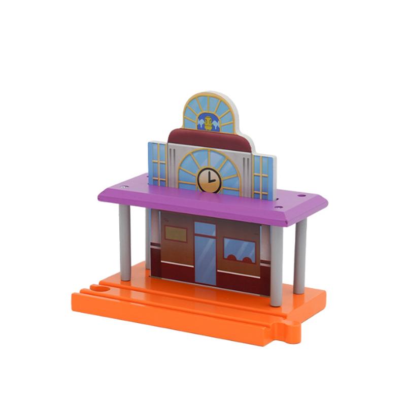 Wooden Track Magnetic Train Toy Wooden Track Scene Accessories Mountain Cave Tunnel Beech Wood Track Children's Toy
