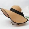 Lightweight Big Brimmed Straw Hat Breathable Woven Sun Cap Fashion Vacation Beach Cap  Outdoor