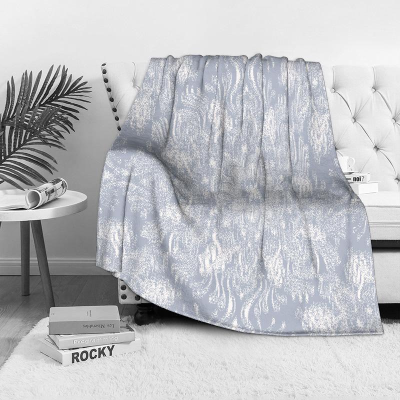 Boho Floral Knitted Throw Blanket Soft Cozy Bed Blanket For Sofa Couch Decoration Gift
