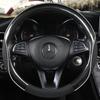 Carbon Fiber +Leather Car Steering Wheel Cover 38CM Non-slip Wear-resistant Sweat Absorbing Fashion Sports Steering Wheel Cover