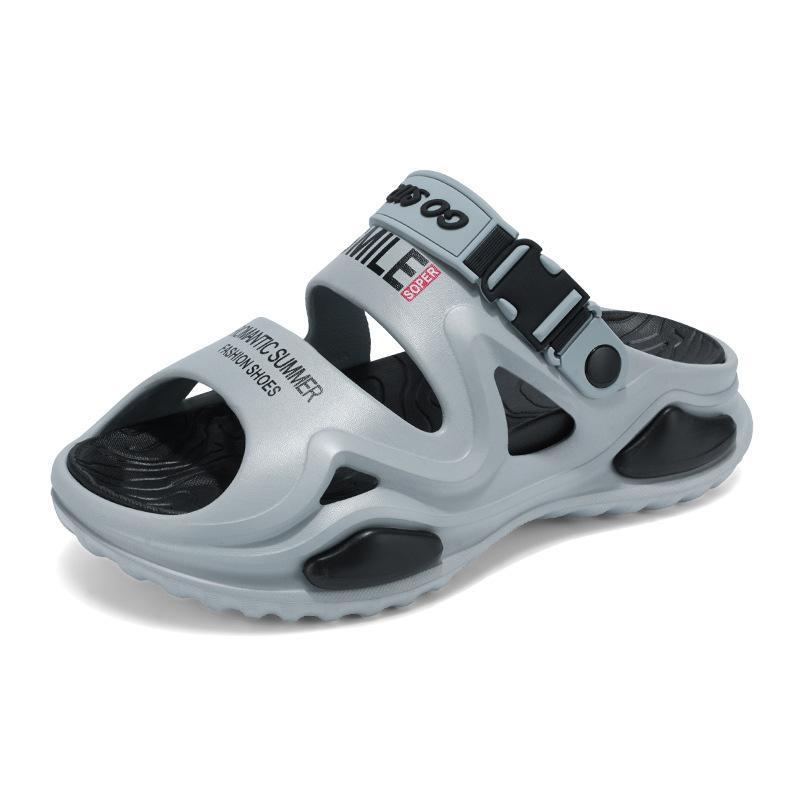 Thick-soled heightening slippers, non-slip one-word drag for summer wear, beach sports driving, dual-purpose beach sandals