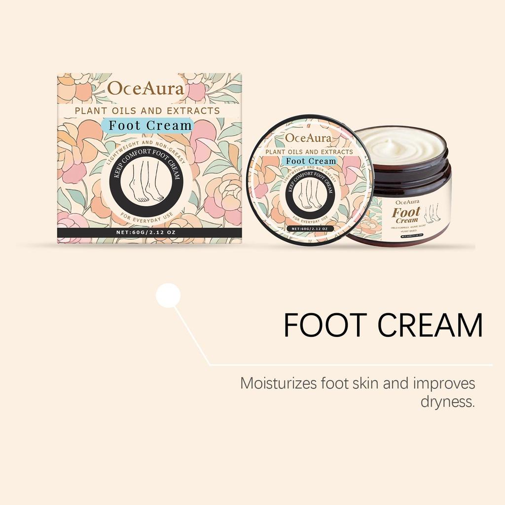 OCEAURA Foot Care Cream Deeping Hydration Nourishing Epidermis Relieve Dryness Soothe Skin Repair Cracks Foot Moisturizing Cream