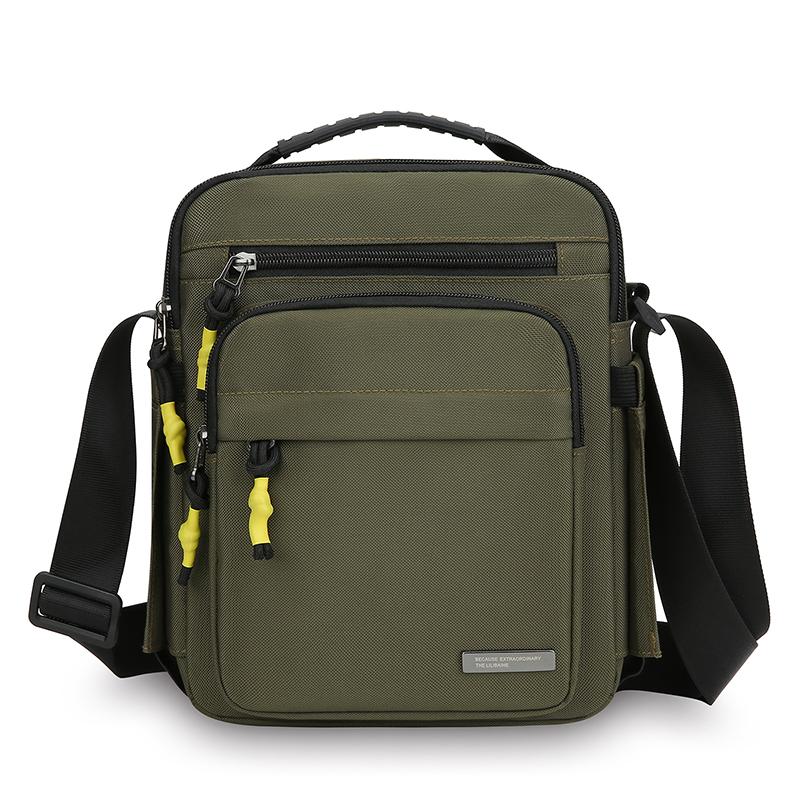 Bolsa Transversal Masculina Oxford Bolsas de Ombro Único Armazenamento de Grande Capacidade Moda Múltiplos Bolsos Bolsa Transversal para Viagem de Negócios Mochila Diária