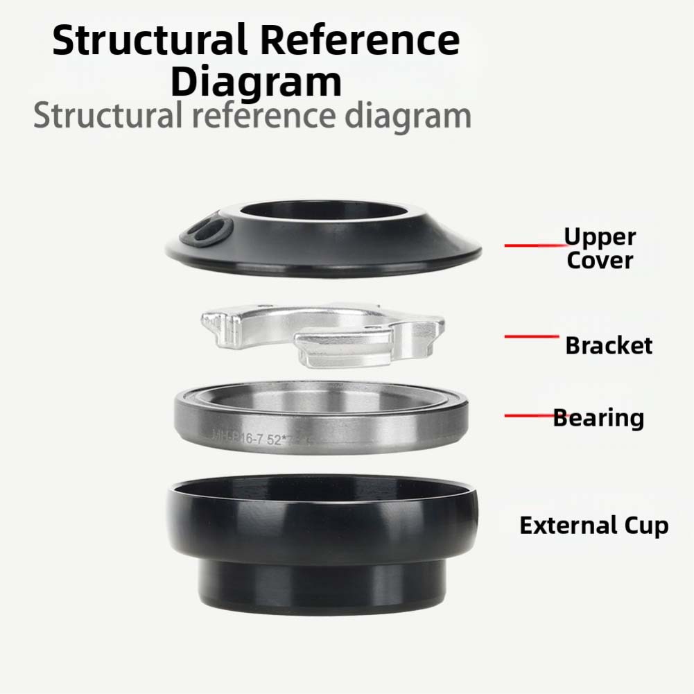CNC Machined Headset Bicycle Headset Aluminum Alloy Material Sealed Bearings Integrated Handlebar Compatibility