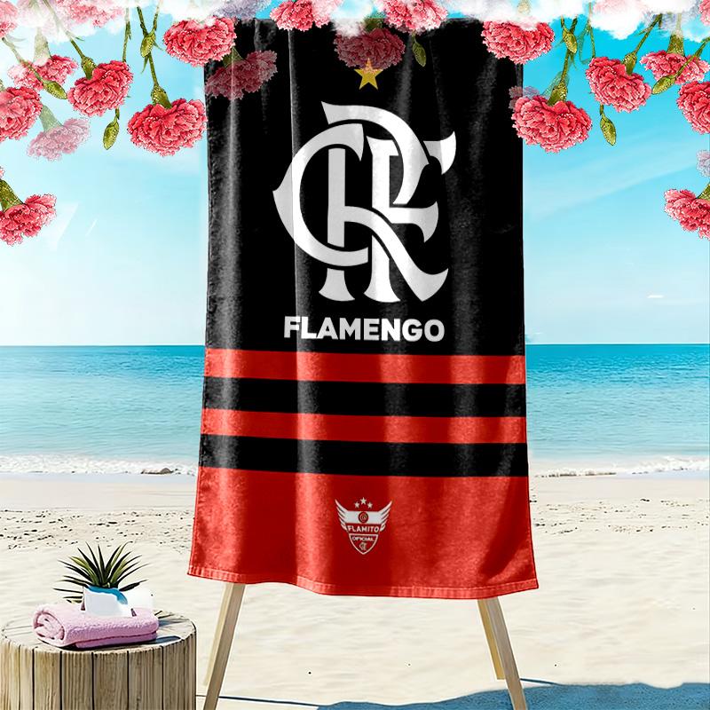 Flamengo Logo Print Beach Towel, Large Soft Quick Dry Towel for Beach Camping Swimming