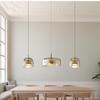 Nordic Modern Minimalist Creative Glass Chandelier for Bar, Restaurant, and Living Room Art.