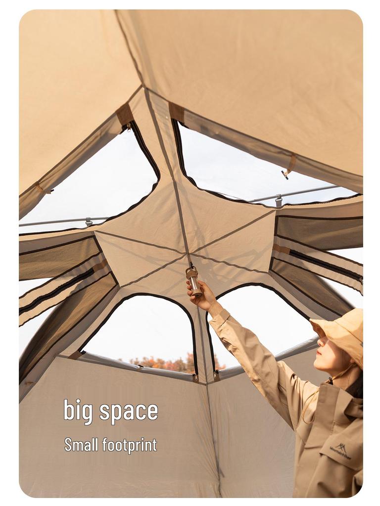 Quick-Open Mountain Mushroom Tent: Spacious, Ventilated, Rain & Sunproof, No-Setup Required for Outdoor Camping