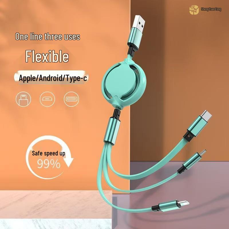 ShengYuanTong 3-in-1 Retractable Charging Cable