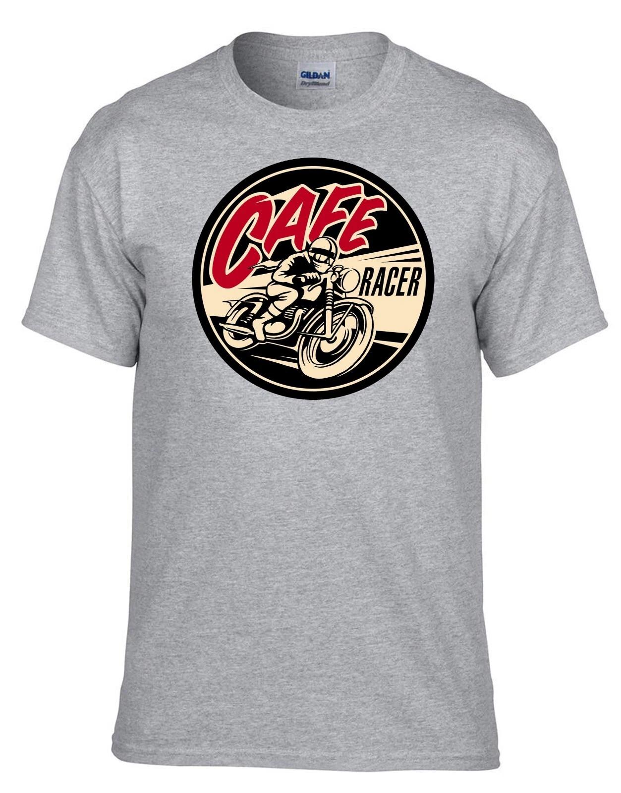 CAFE RACER Motorrad Bike Grau T-Shirt -369_Grau XXL