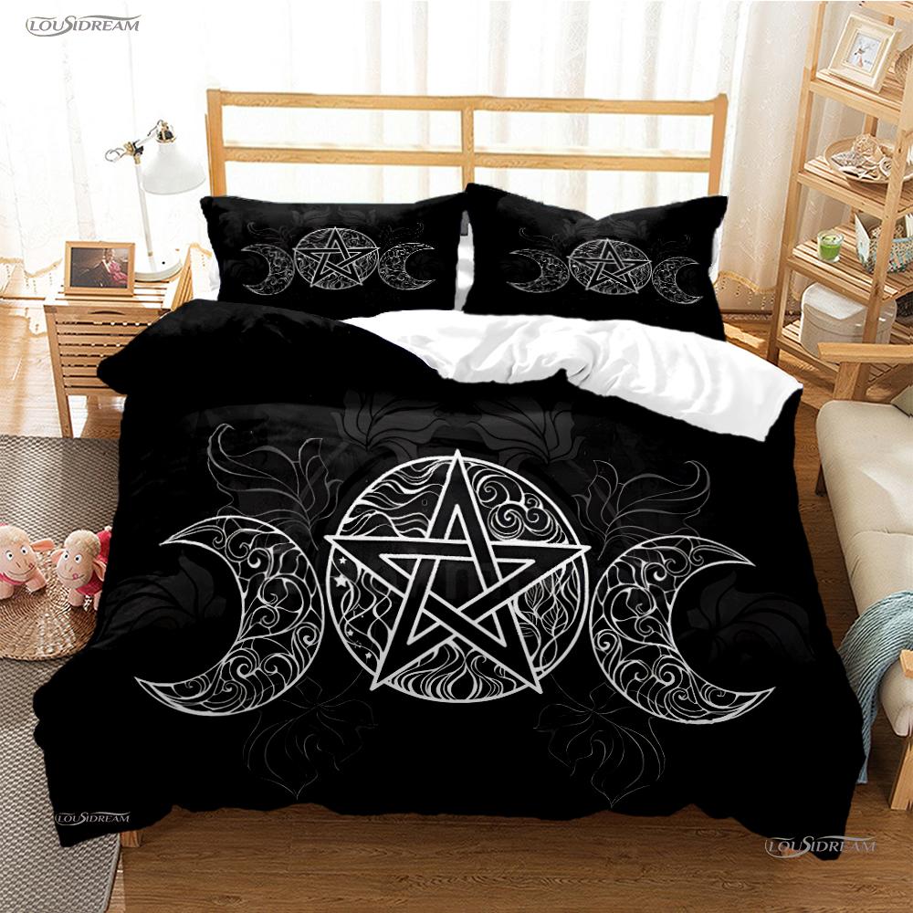 Comforter Triple Moon And Pentagram All Season Comforter Bedding Set Soft And S Single/Double/Queen/King