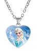 Collana Principessa Disney Frozen Bambini Anime Figure Principessa Elsa Anna Ciondolo Amore Gioielli Accessori Regalo Compleanno Bambini