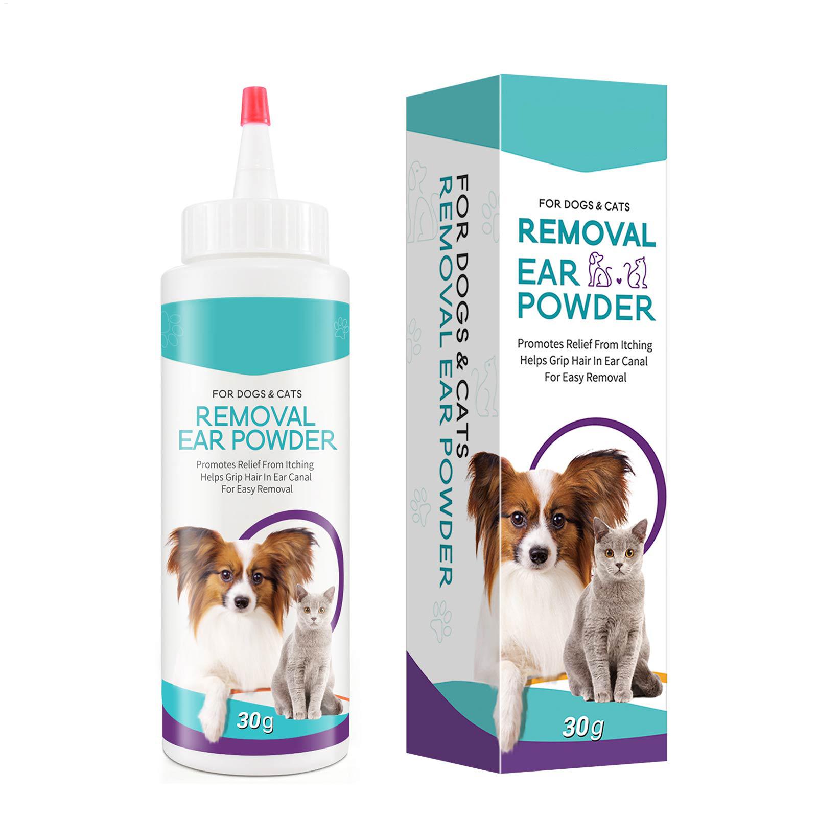30G Pet Ear Powder Safe Efficient Healthy Ear Wash Powder Odor Removal Pet Accessories Ear Cleaner for Pets Rabbits Dogs