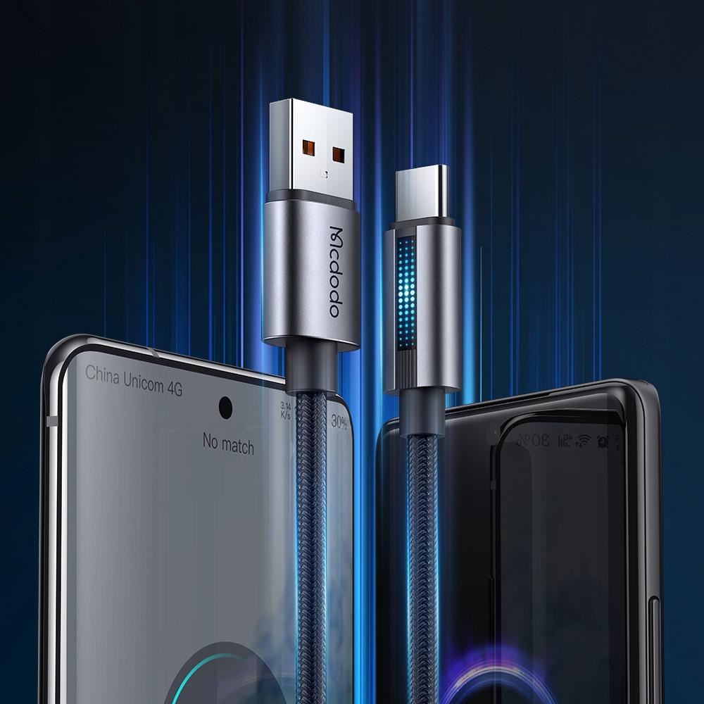 Mcdodo Usb-C Fast Charging Cable For Samsung Xiaomi Type C 6A 100W 1M Led