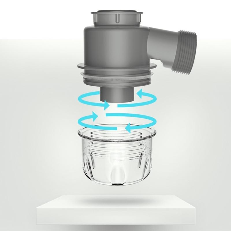 Convenient Kitchen Sink Drain Set With Flexible Pipe and Clear Backflow Preventer for High Performances Daily Use
