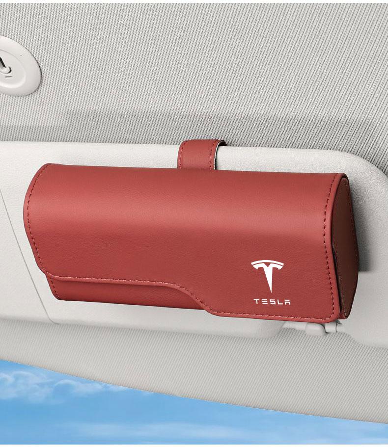 AMU1 Tesla Model Y Juniper Tesla Model 3 S X Highland Body Kit interior Accessories Car Sunglasses Glasses Holder Glasses Case Clip