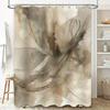 Modern Bathroom Decor Dark Tones Textured Patterns Shower Curtain for Home Bath Spa