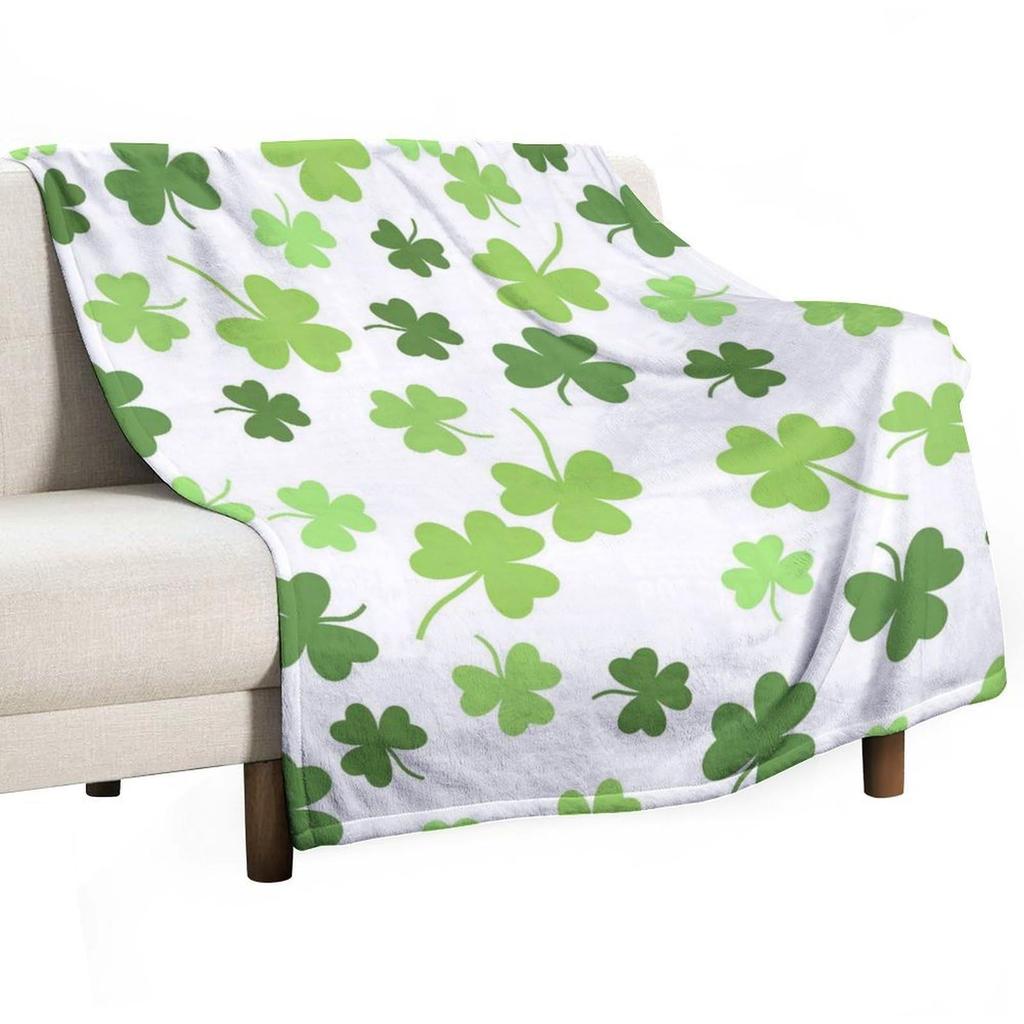 St. Patrick's Day Series digital-printed polyester Bedroom velvet flannel cover blanket Fleece soft sofa cover blankets for beds