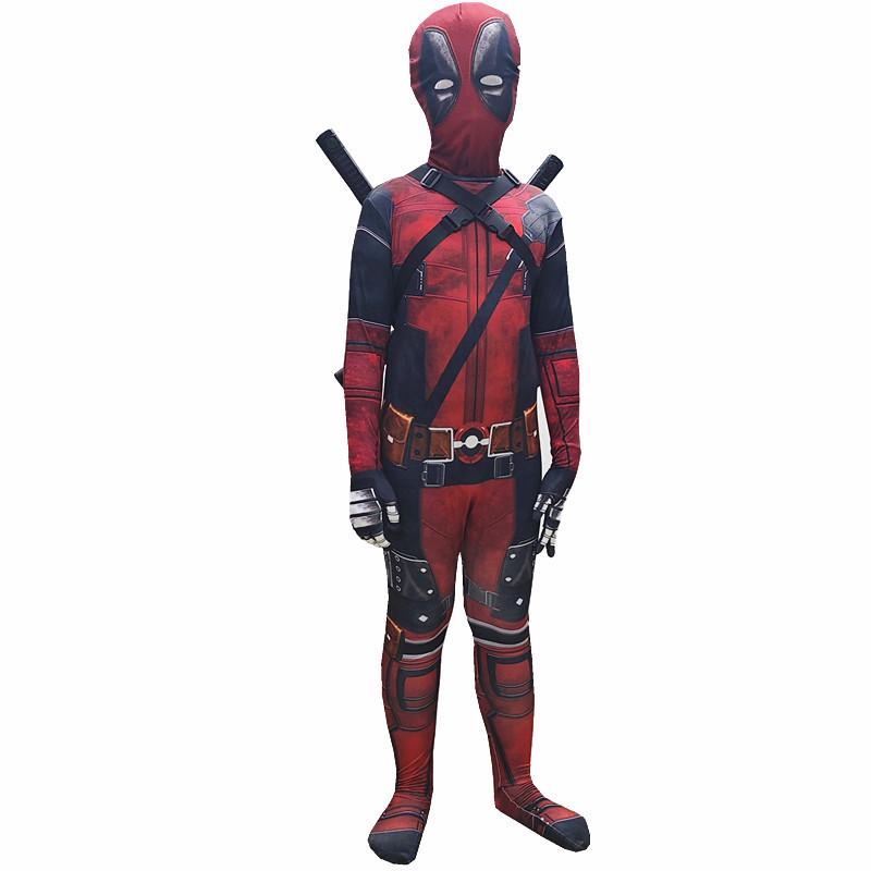 Jednodílný kostým Deadpool na Halloween - Cosplay oblek pro děti i dospělé