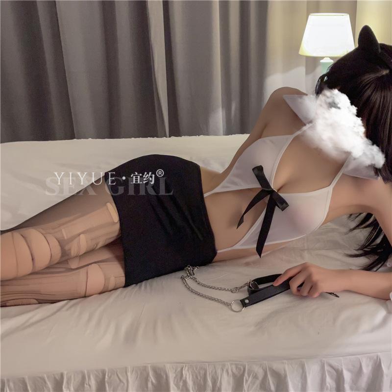 Erotic Lingerie, Sexy role-playing OL Secretary Uniform, Seductive and Hot Hollowed-out 2D Uniform 8531