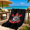 Sport Club Football Crest Printed Microfiber Beach Towel, Soft And Absorbent, Quick-Dry, Ideal for Summer Travel, Beach Essential, Swimming Pool