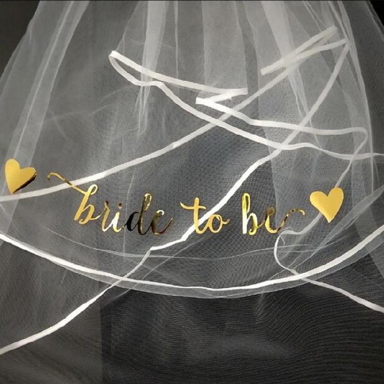 Bachelorette Party Veil Bride To- Be Veil Bride Veil For Wedding Veil Short Veil