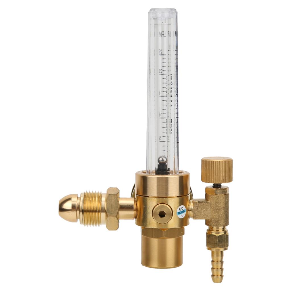  Argon Pressure Reducer, Brass Argon Gas Regulator with 2 Scales Display Gas Pressure Regulator  x1   Outlet Easy Read Scale for Stable Flowing Co