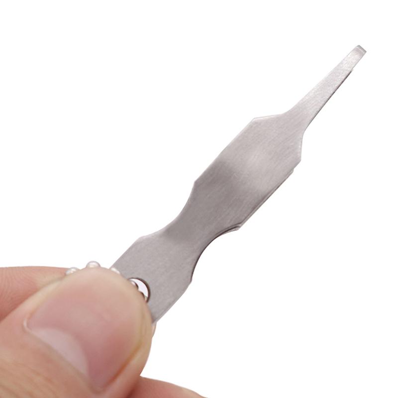 Ringöffner Mini Zange Schnellsprengringe Öffner Werkzeug Mit/Ohne Kette Knotenbinder für Angelschnur Pinzette Schneidzange Tackle