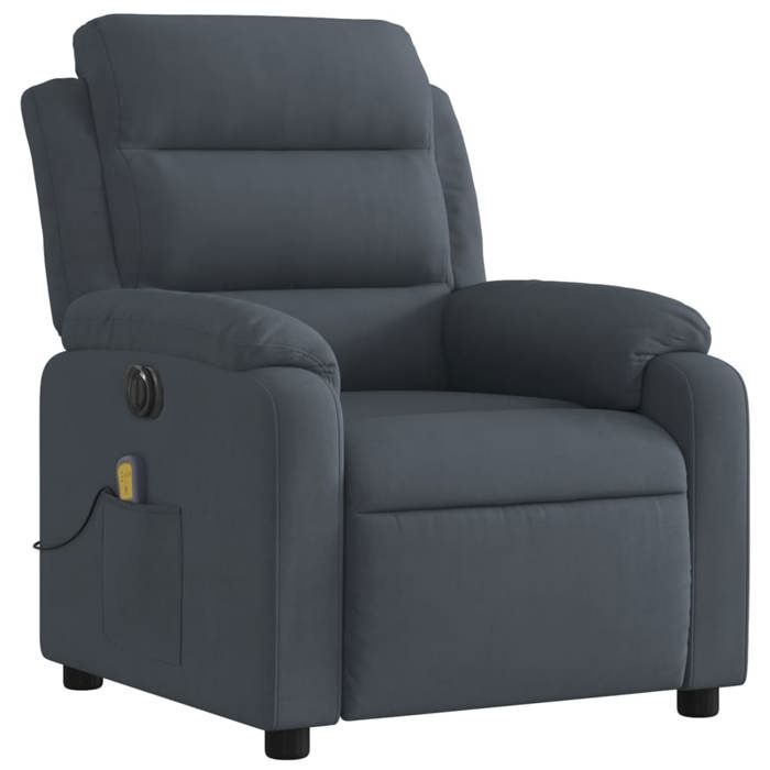 VidaXL Fauteuil Inclinable de Massage Électrique, Chaise de Relaxation avec Dossier et Repose-pied Réglables, Siège de Salon 3205082