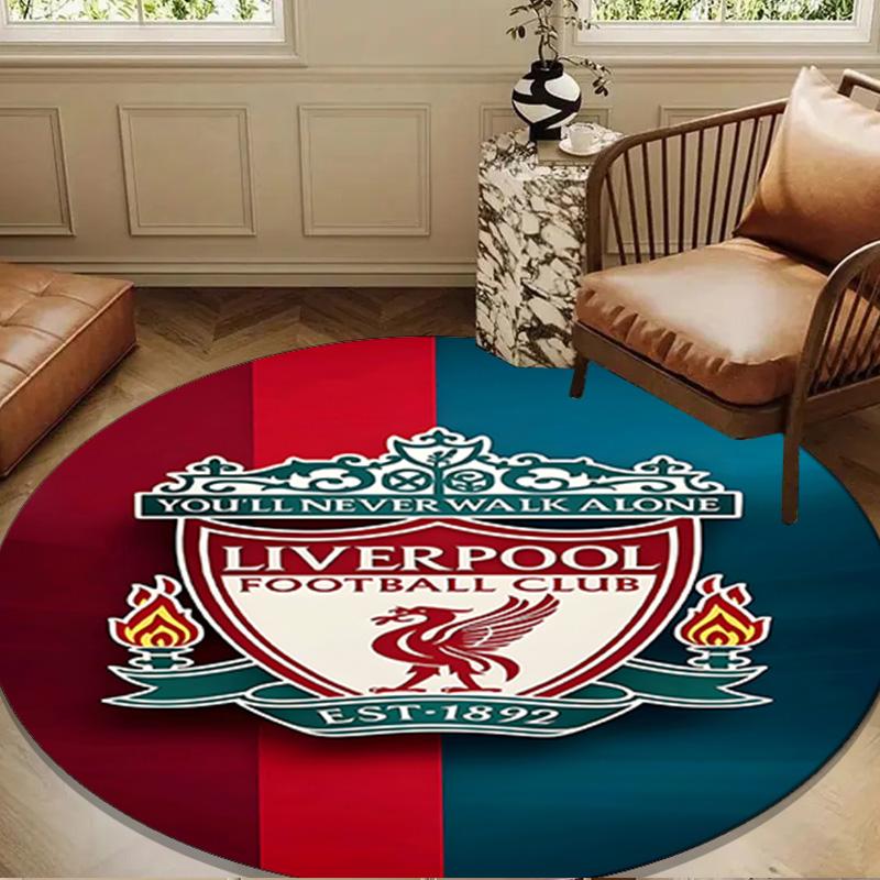 Football Liver-pool Round mat Home Decor, Chair rug For livingroom,Bedroom, doormat home decor Birthday Gift Christmas Gifts