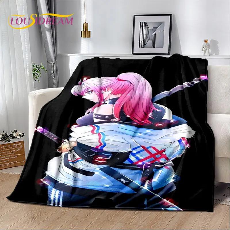 Zero Two DARLING In The FRANXX Soft Plush Blanket,Flannel Blanket Throw Blanket for Living Room Bedroom Bed Sofa Picnic Cover 3D