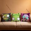 Cute Z-ZIM I-Invaders AnimePillow Case For Sofa Decor Car Office Room Printing Cushion Cover Decorations and Protector