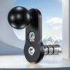 1 Inch/ 25mm Black Fork Stem Base Aluminum Alloy Motorcycle Fork Stem Mount Anti-Theft Front Fork Bar Ball Head for GoPro DJI