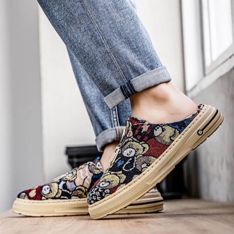 Fashion CYYTL Mens Summer Slippers Casual Outdoor Shoes Breathable Sneakers Walking Hiking Luxury Designer Fashion Loafers House Slides