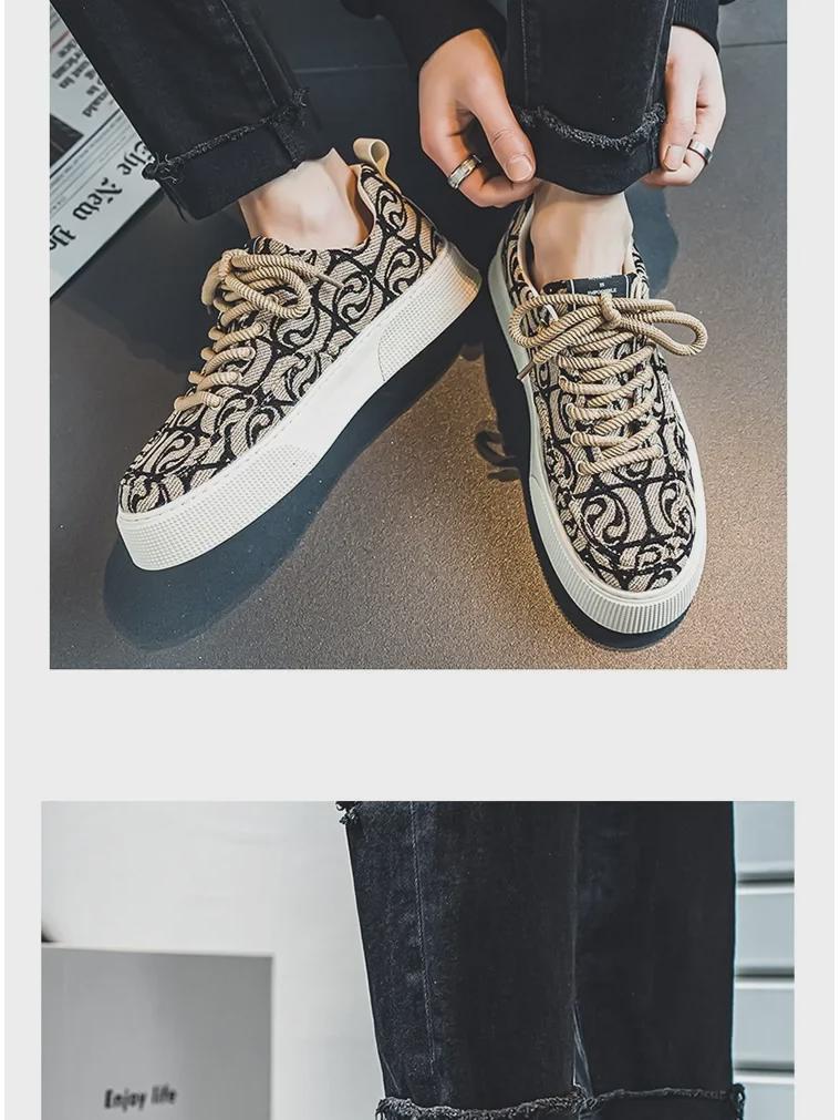 Pánské trendy jarní prodyšné plátěné tenisky