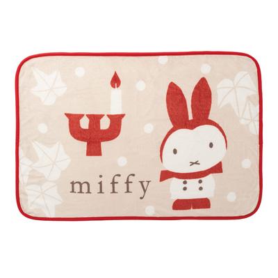 Nishikawa Miffy Snowy Day FQ72185023 Blanket, Lightweight, Washable, Blanket, Beige, 70x100cm,