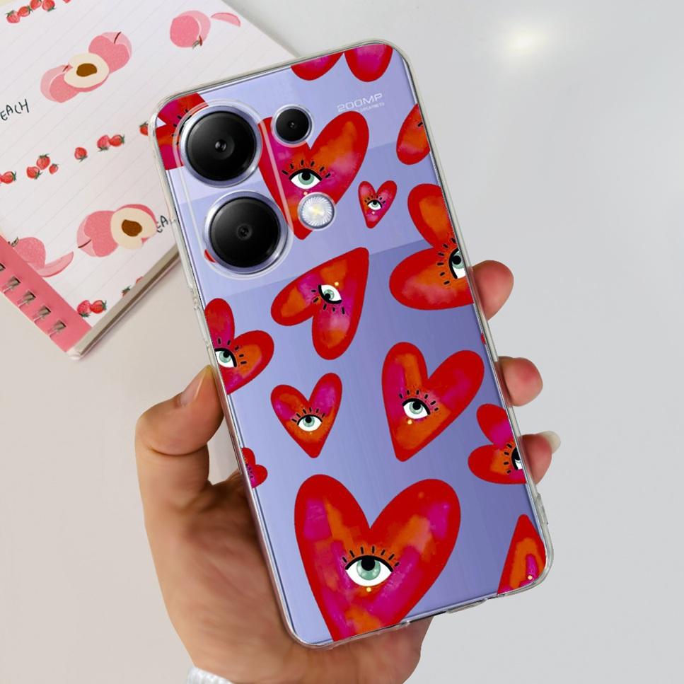 For Xiaomi Redmi Note 13 Pro 4G Case Beautiful butterfly flower TPU Soft Silicone Cover For Xiaomi Poco M6 Pro Bumper Phone Case