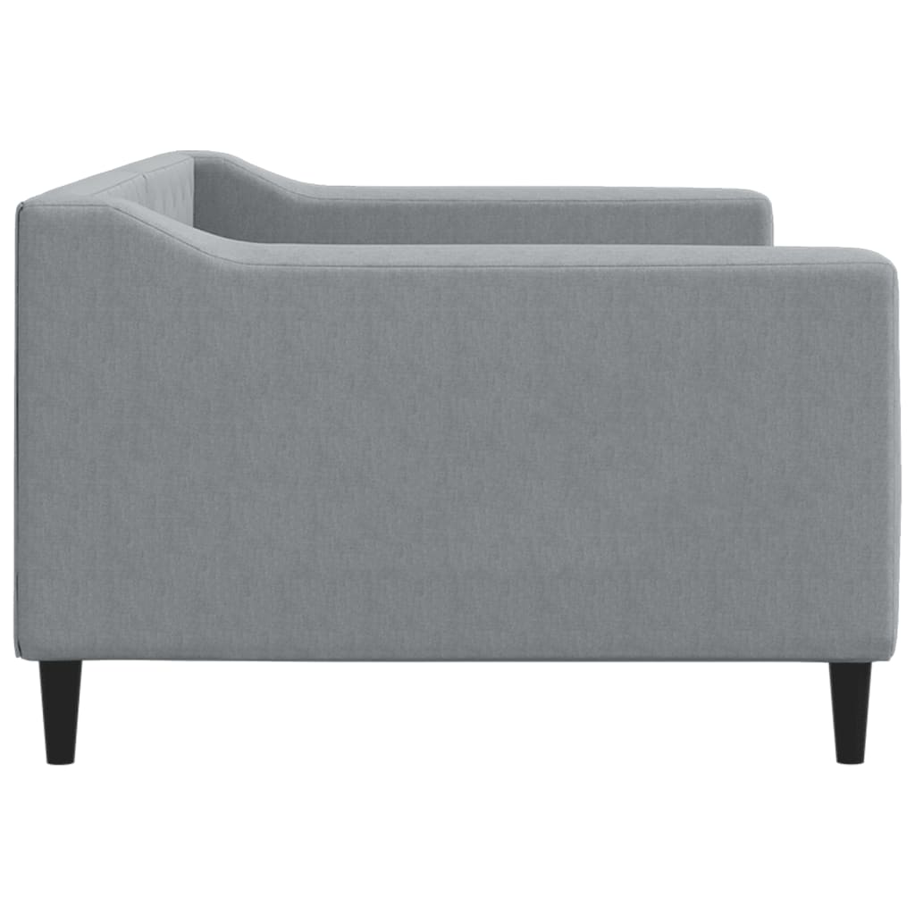 Vidaxl Sofa Z Funkcją Spania, Jasnoszara, 90X190 Cm, Obita Tkaniną