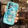Phone case: 2D flat, suitable for Samsung Galaxy A34 A35 M05 M06 S20 S22 S21 FE Plus 5G protective case, light blue bubble background, perfect Christm