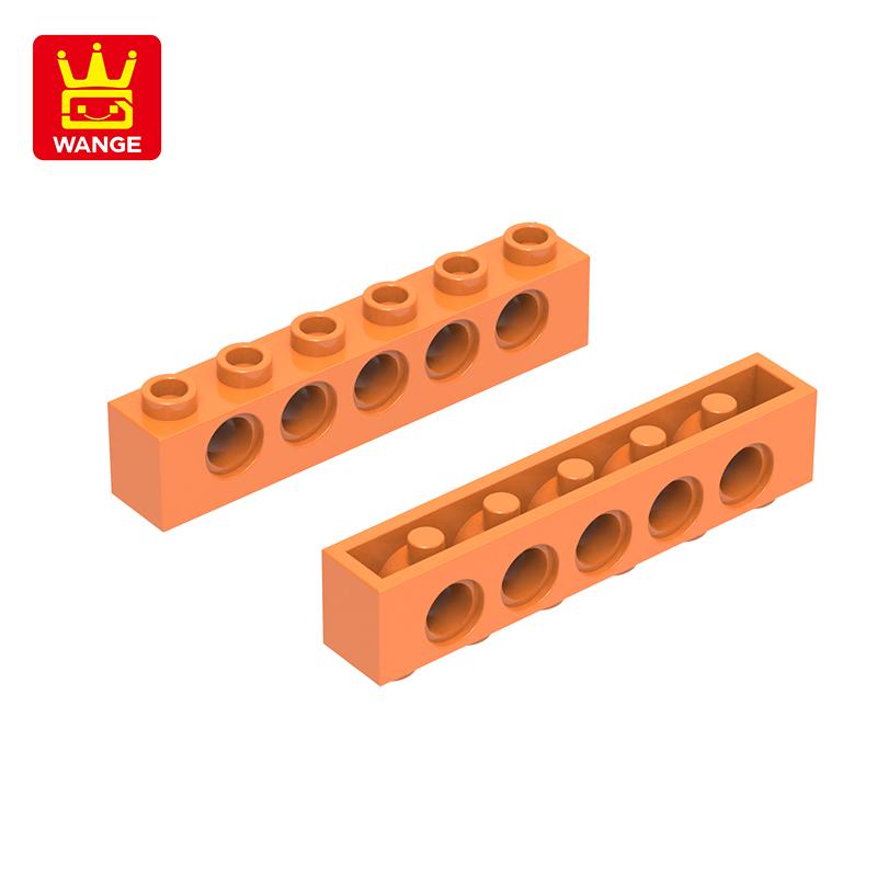 Non-Toxic 49Pcs/Lot 3894 1X6 5Holes Thick Block Moc Color Accessories Compatible With Brick Diy Children'S Toy Assembly Parts