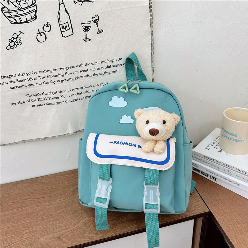 Cute Nylon Animal Backpack For Kids Colorful Bear Design Perfect For Preschool