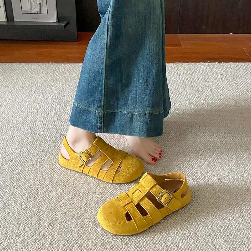 Fashion Without Heel PU Leather Women's Badminton Sneakers Women's Summer Shoes Sandals Slippers For Sport Loofers Top Luxury Lofer