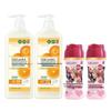 2x1.28kg dish soap + 2x228g rose cherry blossom scent boosters