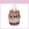 Ethnic Style Tote Bag With Tassels For Casual Daily Use