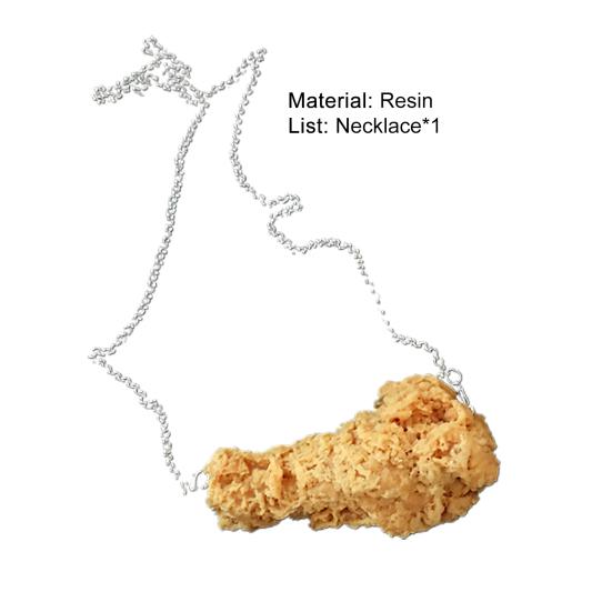 Kuřecí přívěsek kreativní dekorace vzhled žlutý vtipný ručně vyrobený simulace jídla kuřecí stehno odpovídající oblečení