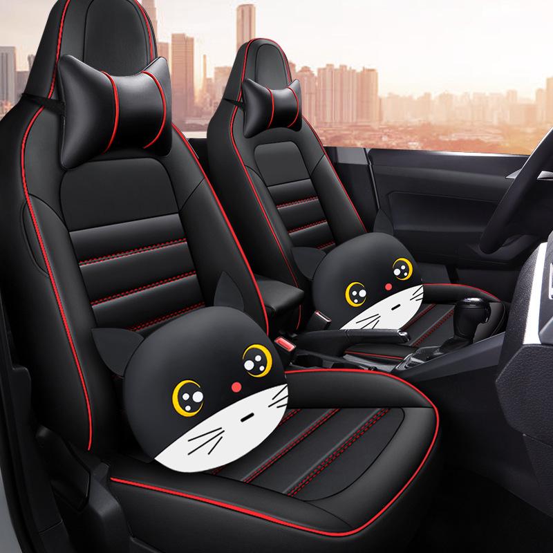 HMGJ Custom Car Seat Covers for Volkswagen POLO Plus – Full Package, All-Season Mats.