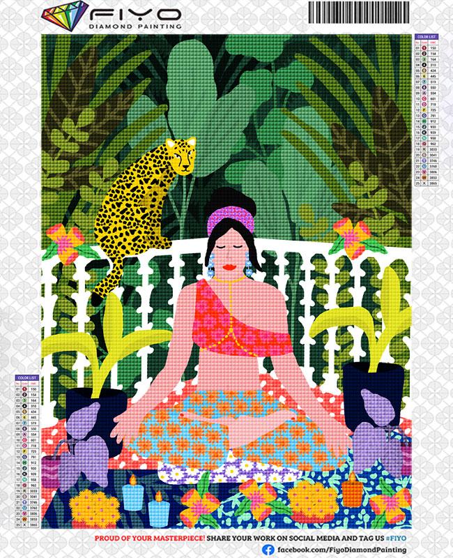 5D Diamant Malerei Tropical Bunte Mädchen Blume Diamant Stickerei Wand Kunst Kreuz Stich Bilder Für Wohnzimmer Wohnkultur quadro