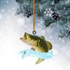 2D Vánoční rybí přívěsek Akrylová ryba Závěsná ozdoba Akrylové rybí ozdoby Párty dekorace