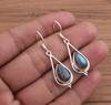 Natural Labradorite Gemstone 925 Silver Handmade Women Dangle Earrings Birthstone Earrings Mom Gift Bridal Jewelry