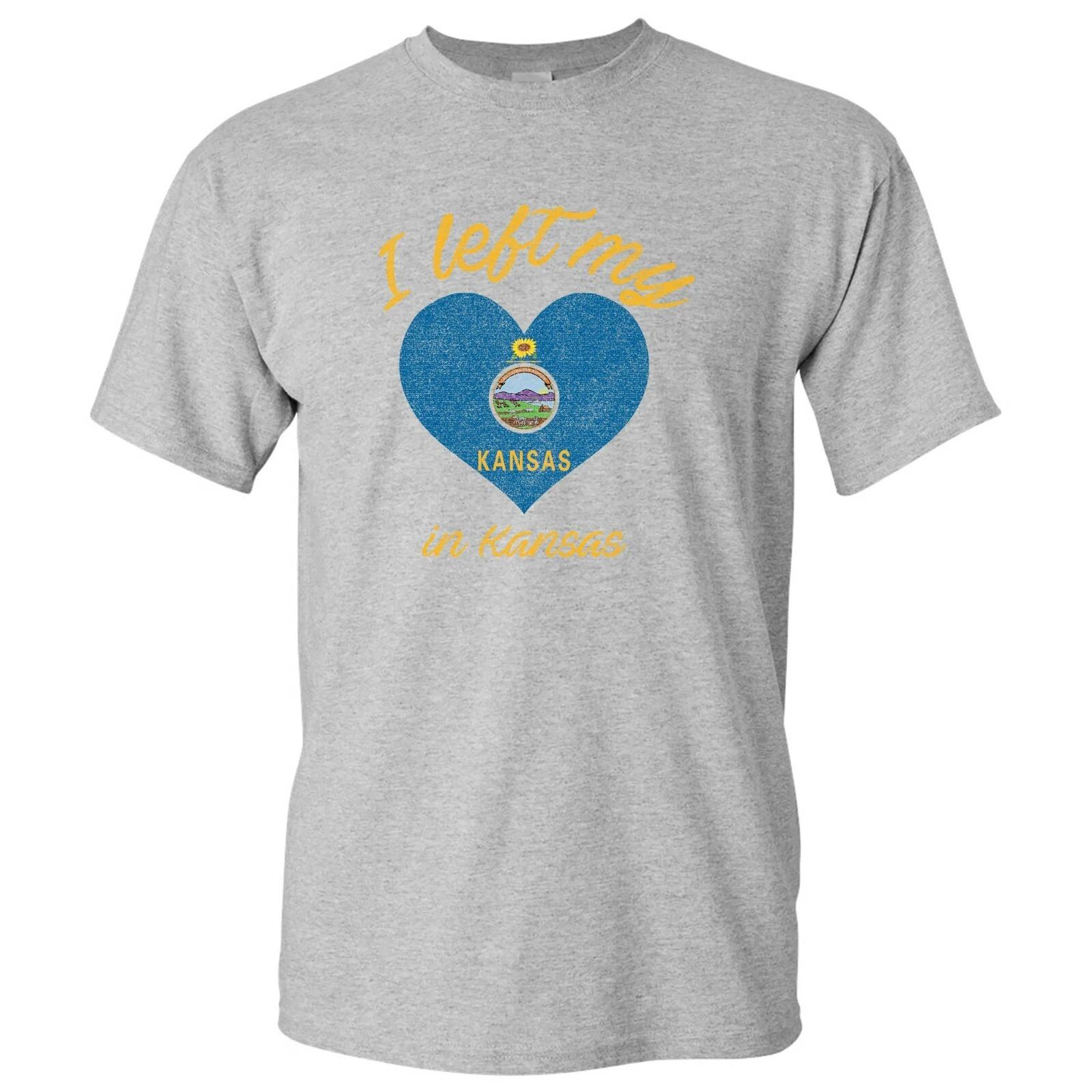 

I Left My Heart In Kansas - Hometown Pride T-Shirt - Sport Grey S