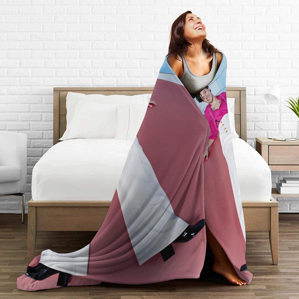 Singer H-Harrys S-Styles  Warm Soft Blankets Plush Bedding Throws Comfortable Couch Chair Flannel Bedspread Sofa Bed Cover